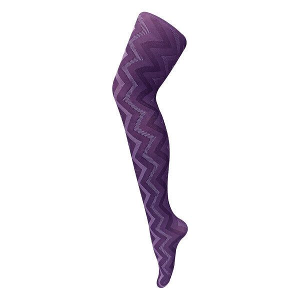Sock Snob Ladies 80 Denier Opaque Patterned Tights 8-14 UK Weave Purple