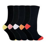 Sock Snob Ladies Heel & Toe Cotton Socks 4-8 UK CS3 / 5EA