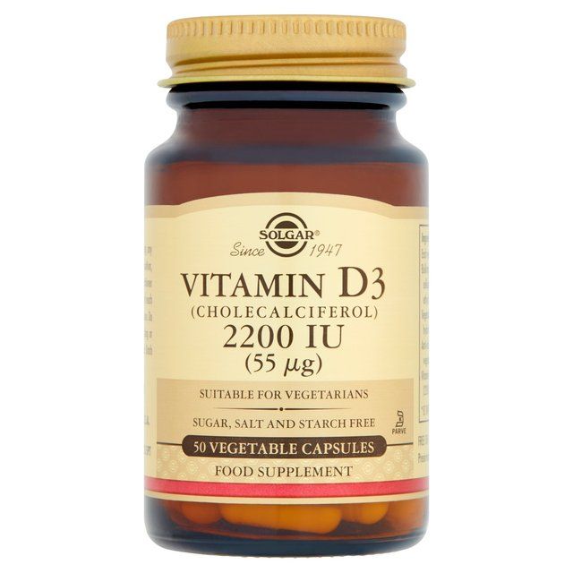 Solgar Vitamin D3 Vegetable Capsules 2200IU 50 per pack