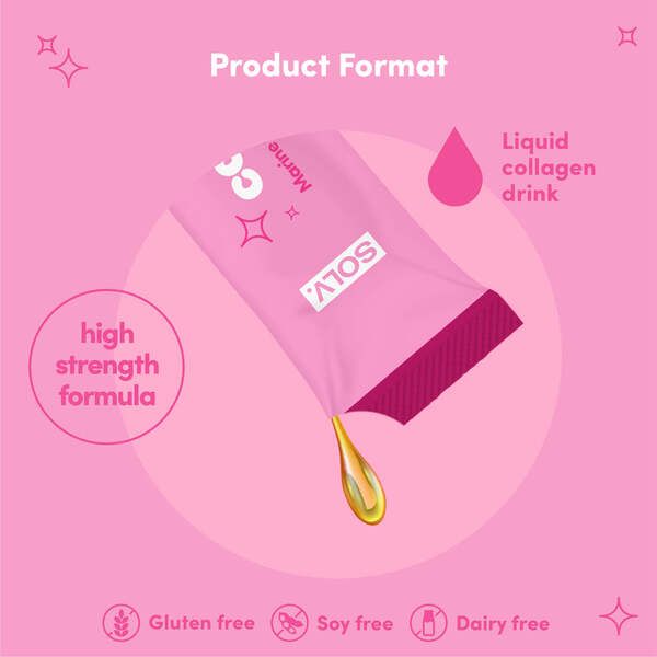 SOLV Cherry Liquid Marine Collagen Sachet 16ml (14 Pack)