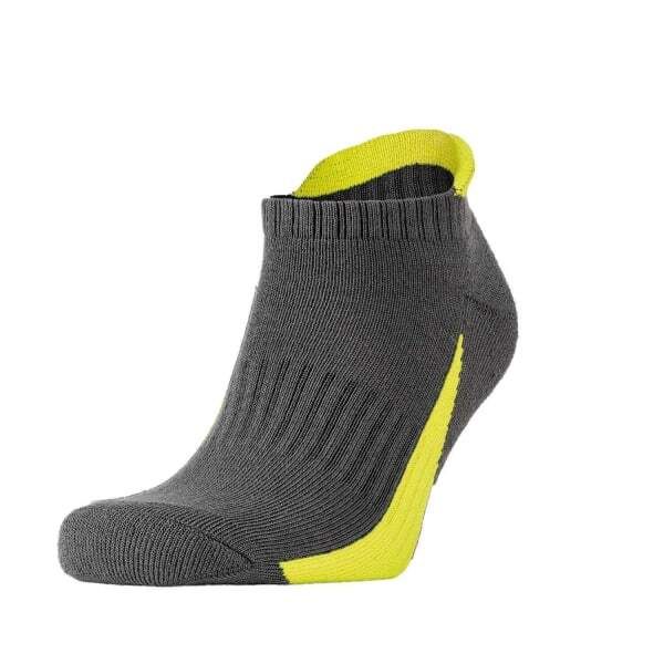 Spiro Adult Sports Socks (Pack of 3) (L-XL) Grey/Lime Green / 1EA