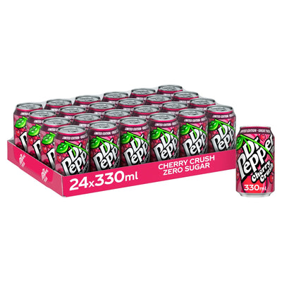 Dr Pepper Zero Cherry Crush Sugar Free Cola 24 x 330ml