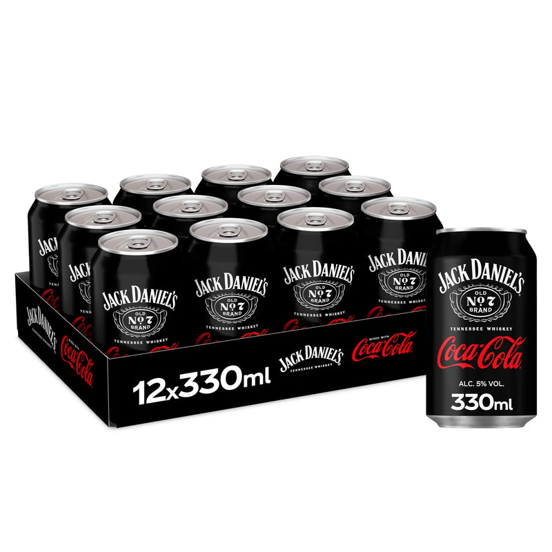 Jack Daniel's and Coca-Cola canned cocktail pack 12, UK version