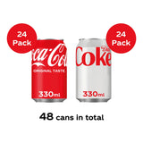 Coca-Cola Diet Coke Bundle Regular Sugar Free Cola 48 Cans
