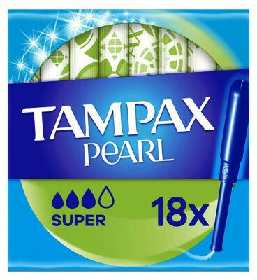 Tampax Pearl Super Tampons Applicator 18X GOODS Boots