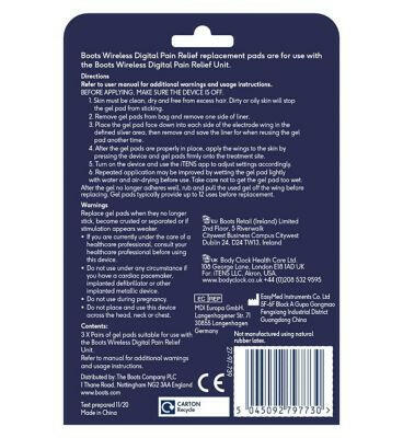 Wireless Digital Pain Relief Replacement Pads General Health & Remedies Boots
