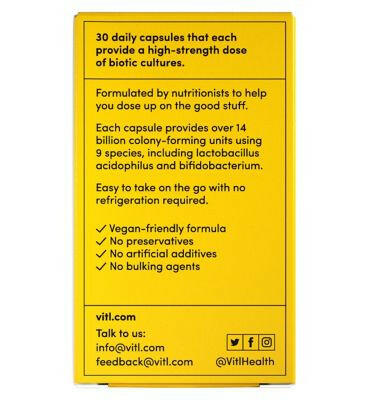 Vitl Health Goals Daily Biotic - 30 Vegan Capsules Vitamins, Minerals & Supplements Boots