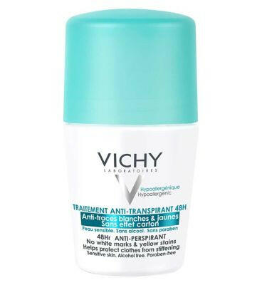 Vichy 48HR 'No Trace' Roll-On Anti-Perspirant for sensitive skin 50ml Deodorants Boots