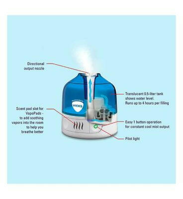 Vicks Ultrasonic CoolMist Personal Humidifier General Health & Remedies Boots