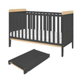 Tutti Bambini Rio Cot Bed with Cot Top Changer & Mattress - Slate Grey/Oak GOODS Boots