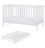 Tutti Bambini Malmo Cot Bed, Cot Top Changer and Mattress Bundle - White GOODS Boots
