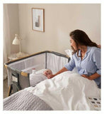 Tutti Bambini Cozee XL Bedside Crib & Cot - Oak / Charcoal GOODS Boots