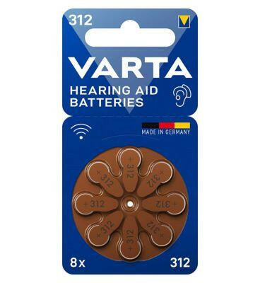 VARTA Hearing Aid Batteries 312 pack of 8 GOODS Boots