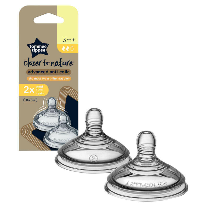 Tommee Tippee Closer to Nature 2 Med Flow Teats 3+ Months GOODS McGrocer Direct