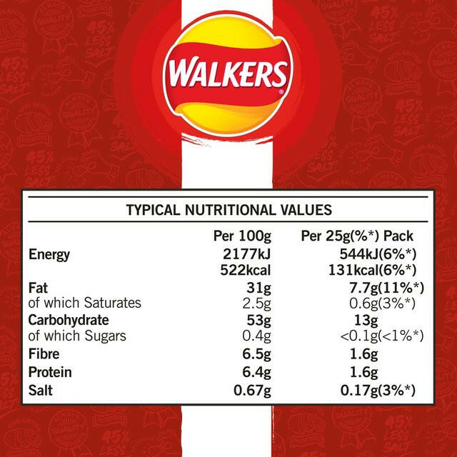 Walkers Less Salt Lightly Salted Multipack Crisps GOODS ASDA