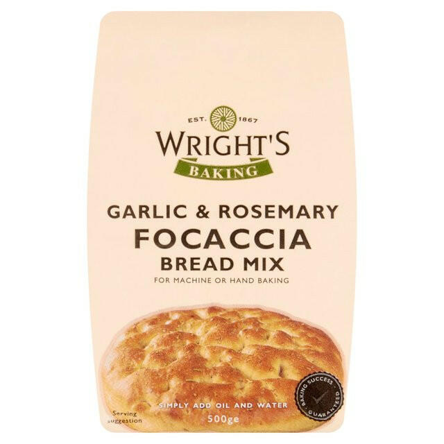 Wright's Garlic & Rosemary Focaccia Bread Mix Food Cupboard M&S