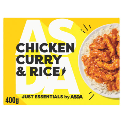 Just Essentials Chicken Curry and Rice 400g, imported from the UK