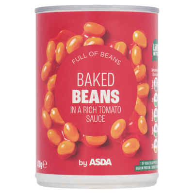 ASDA baked beans in rich tomato sauce 410g - British product