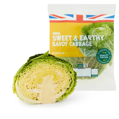 ASDA Savoy Cabbage Sweet Earthy (British brand)