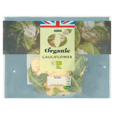ASDA organic cauliflower white vegetable - British product