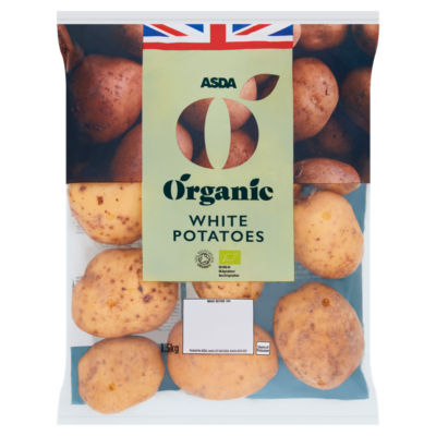 ASDA Organic White Potatoes 1.5kg bag - British product
