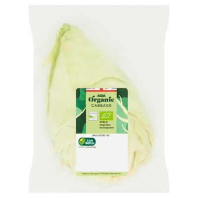 ASDA organic green cabbage - British product