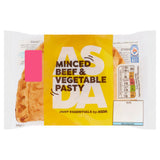 Just Essentials beef and vegetable pasty 150g, imported from the UK