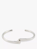 Andea silver half bangle with twist - British product