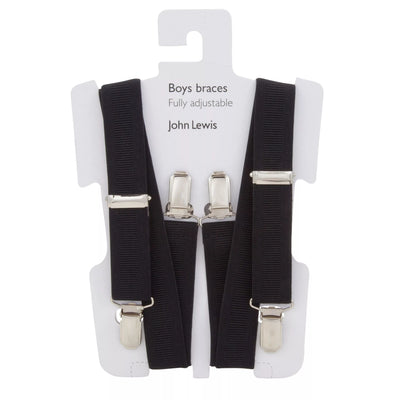 Fully Adjustable Braces for Boys, One Size, Black