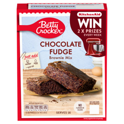 Betty Crocker chocolate fudge brownie mix 415g - British product