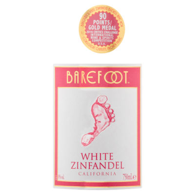 Barefoot White Zinfandel rosé wine 750ml - British product