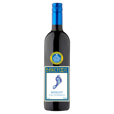 Barefoot Merlot red wine 750ml - British product