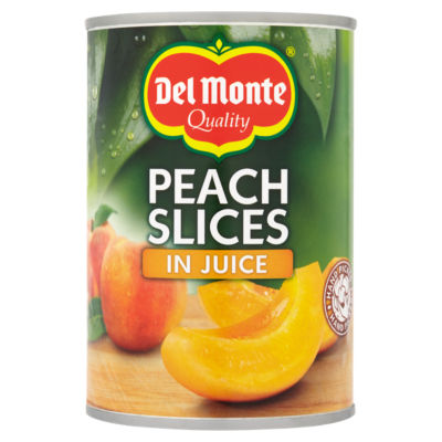 Del Monte peach slices in juice 415g - British product