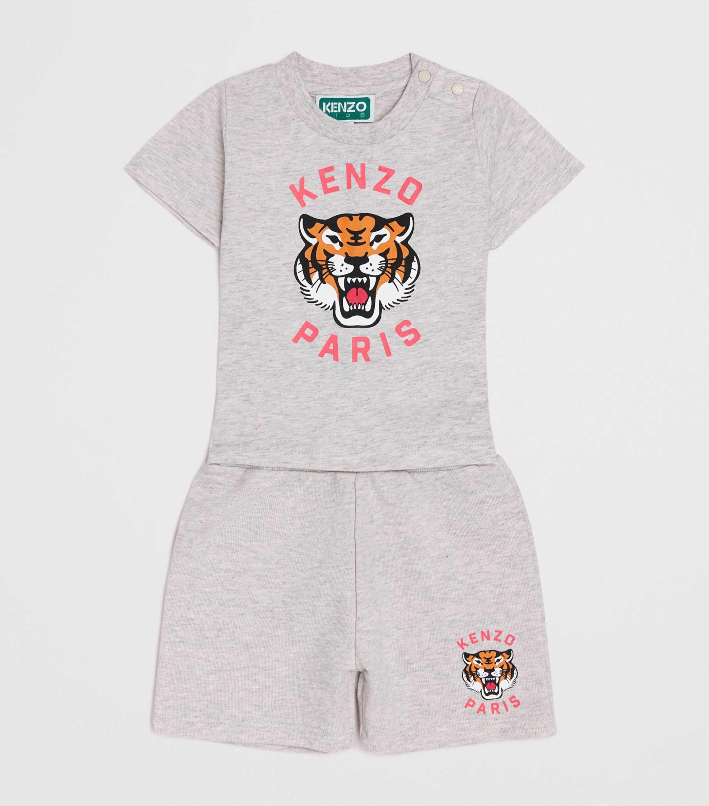 Kenzo Kids Cotton Tiger Graphic T-Shirt and Shorts Set 6 Months-4 Years, UK version