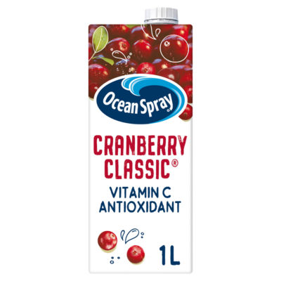 Ocean Spray Cranberry Classic juice drink 1 Litre, imported from the UK