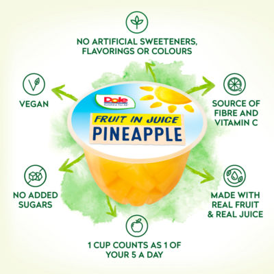 Dole canned pineapple in juice 113g - British product