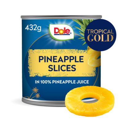Dole pineapple slices in pineapple juice 432g - British product