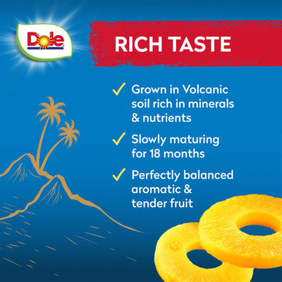 Dole pineapple slices in pineapple juice 432g - British product