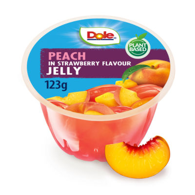 Dole peach jelly pot strawberry flavour 123g - British product