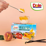 Dole peach vanilla cream fruit pot 4x123g, imported from the UK