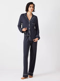 John Lewis modal pyjama set with straight fit bottoms and button-through top, UK version