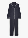 John Lewis modal pyjama set with straight fit bottoms and button-through top, UK version