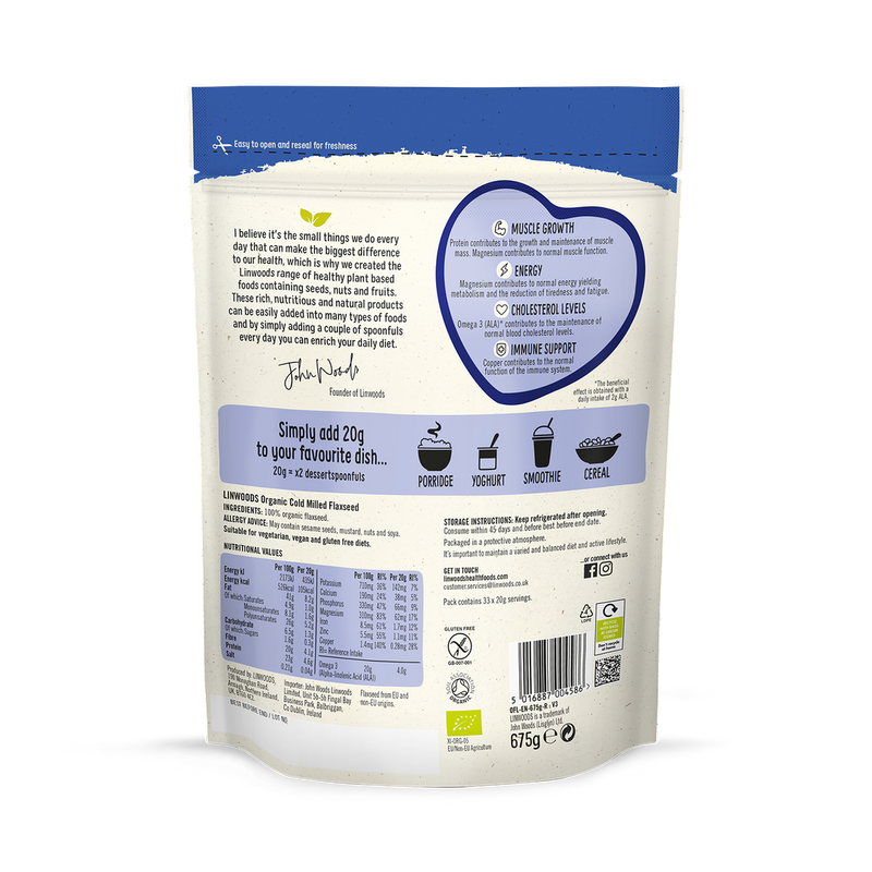Linwoods Milled Organic Flaxseed 675g