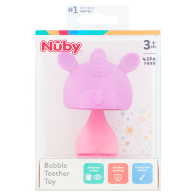Nuby Bobble Teether Toy 3m+, imported from the UK