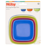 Nuby nesting baby food storage pots for 6+ months, imported from the UK