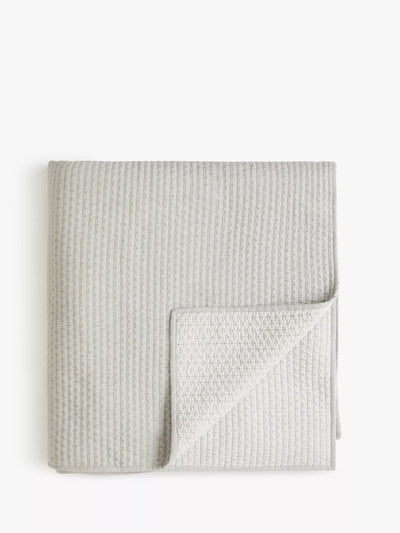 Mini Stitch Quilted Bedspread in Grey, 250 x 260cm