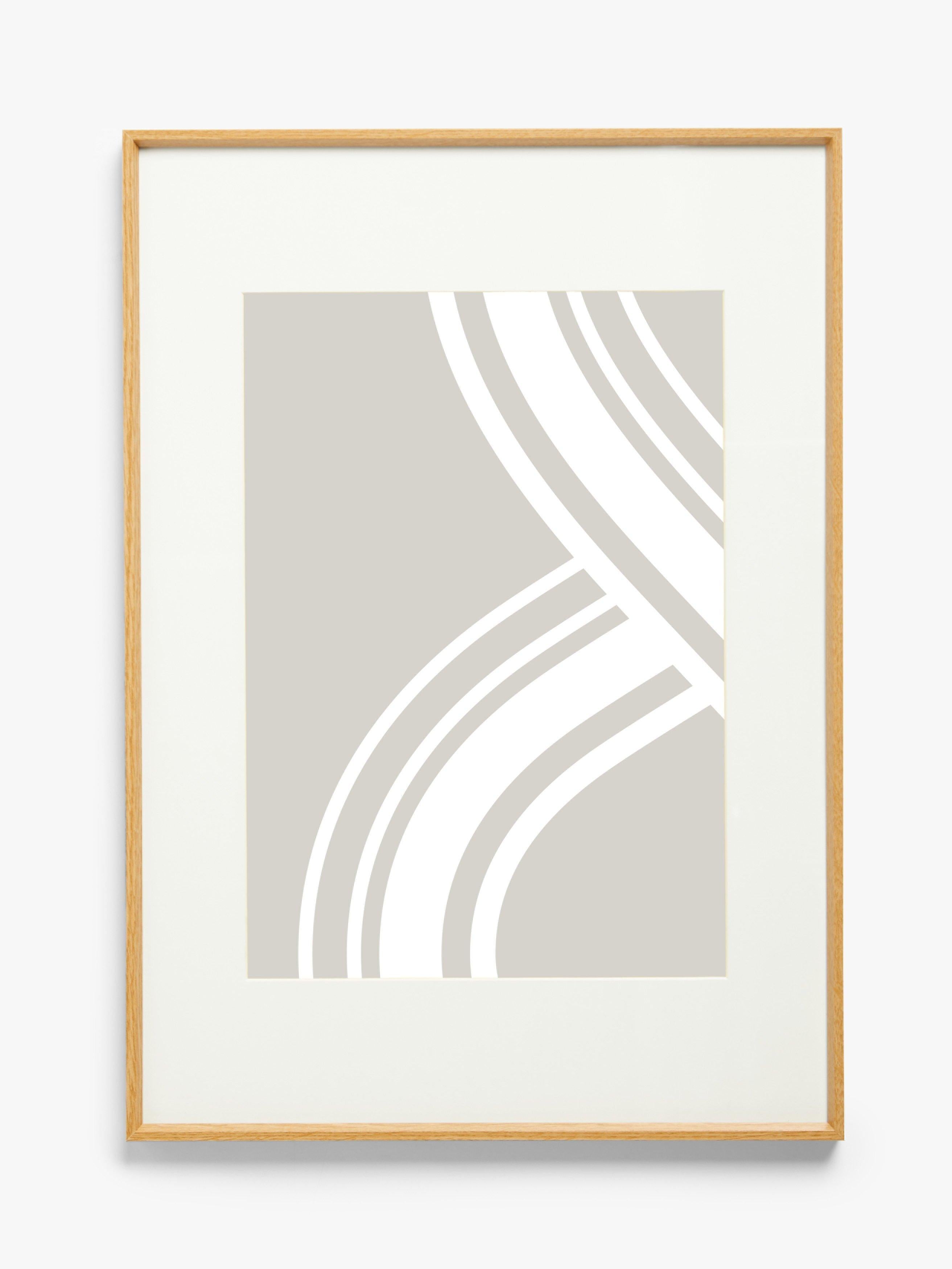 John Lewis aluminium poster frame with oak effect mount, UK version