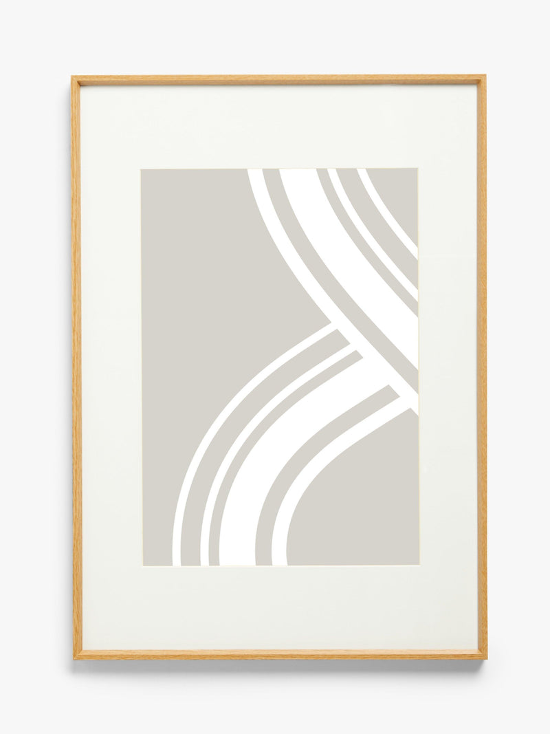John Lewis aluminium poster frame with oak effect mount, UK version