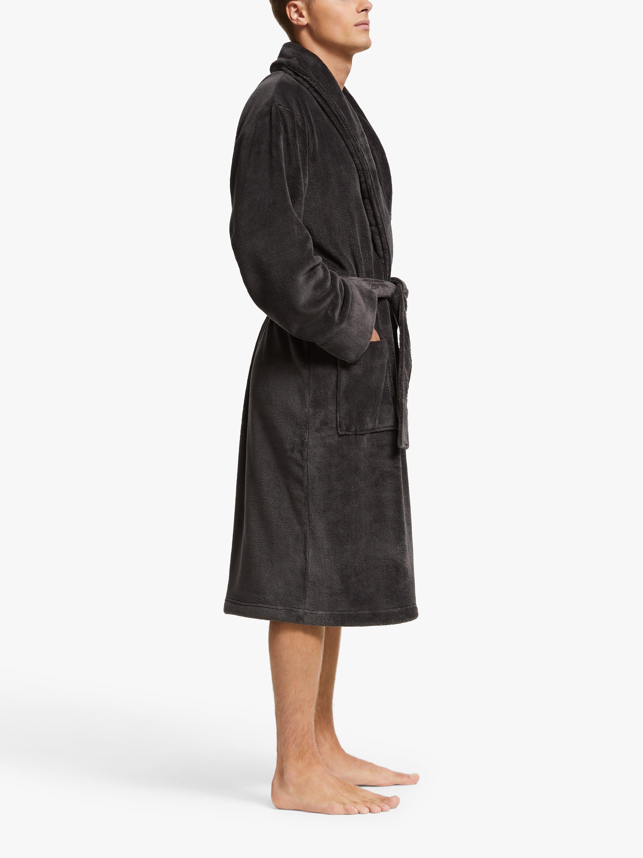 John Lewis sheared fleece robe with pockets and adjustable belt, UK version