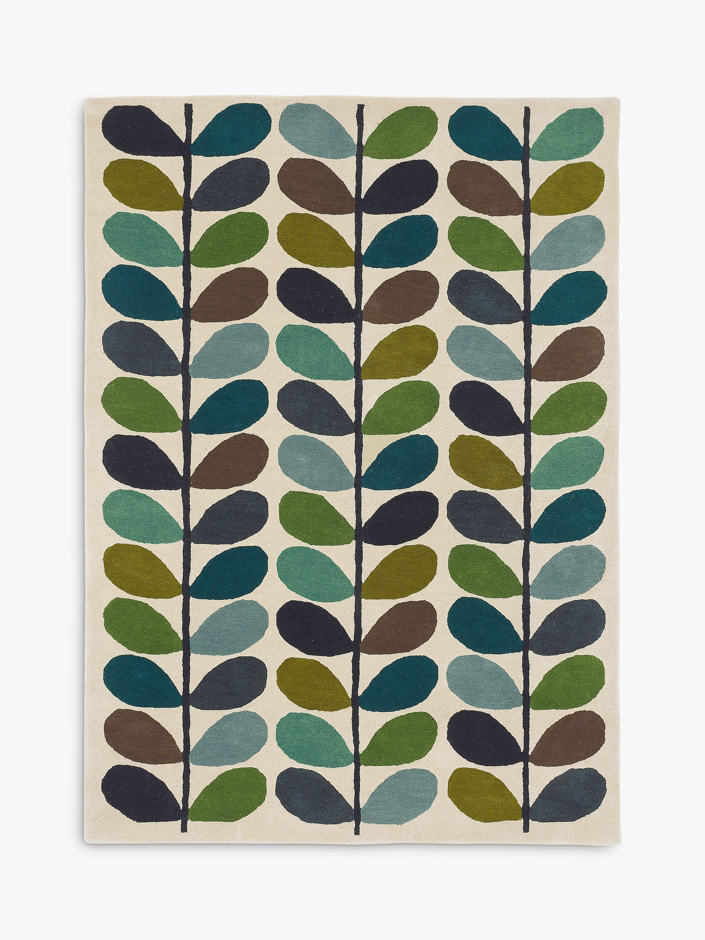 Orla Kiely Linear Stem wool rug, imported from the UK